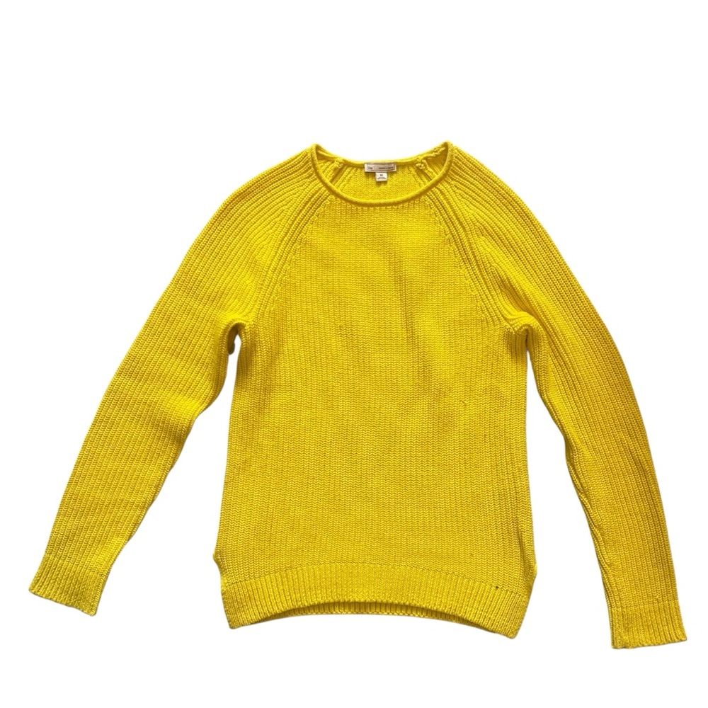 Gap Designed & Crafted Bright Yellow Cotton Wool Blend Crew Neck Sweater XS